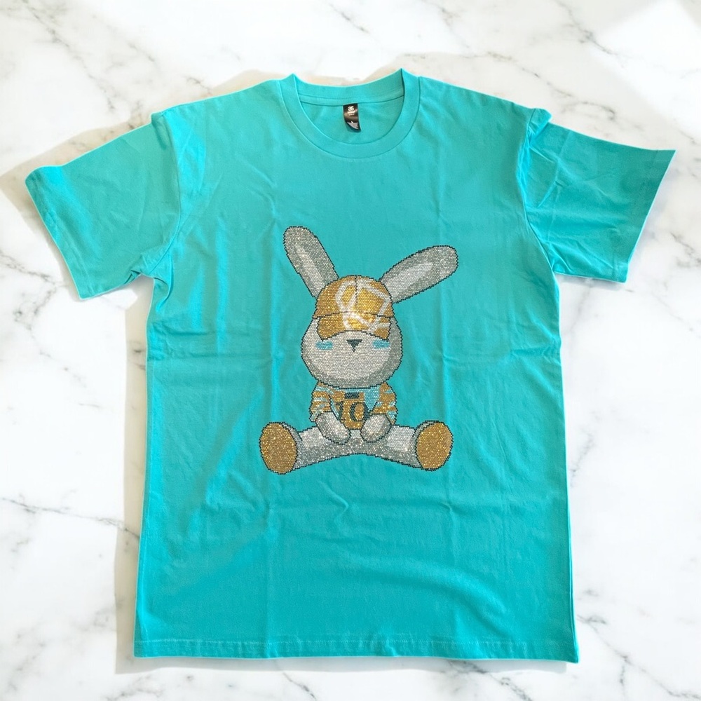 “Rich Bunny” Rhinestone Tee (Poshmark Exclusive)